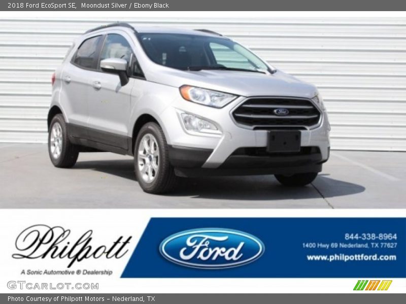 Moondust Silver / Ebony Black 2018 Ford EcoSport SE