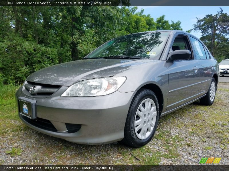 Shoreline Mist Metallic / Ivory Beige 2004 Honda Civic LX Sedan