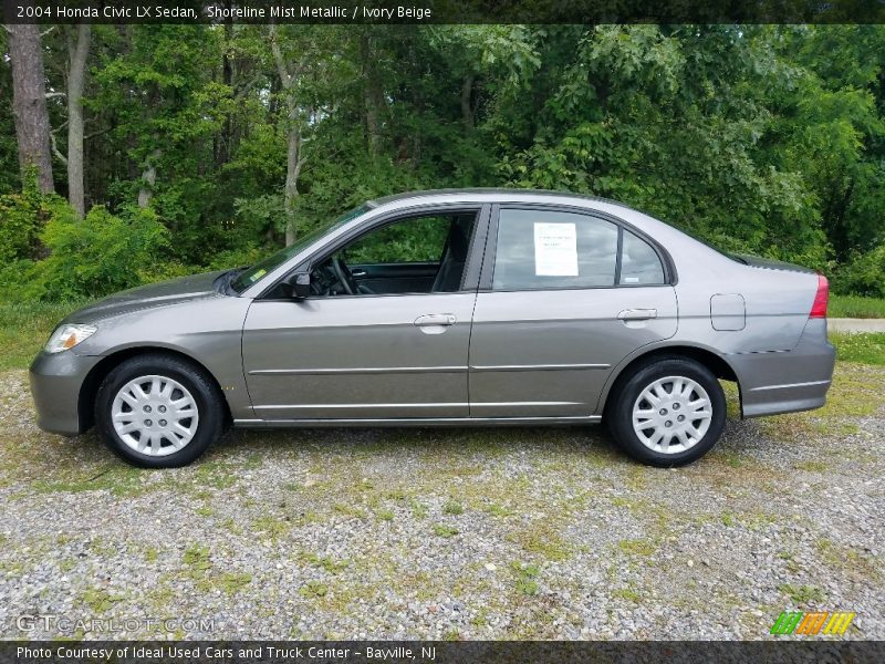 Shoreline Mist Metallic / Ivory Beige 2004 Honda Civic LX Sedan