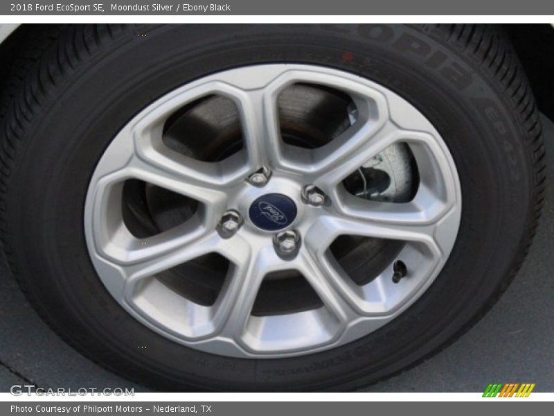 Moondust Silver / Ebony Black 2018 Ford EcoSport SE