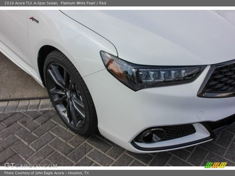 Platinum White Pearl / Red 2019 Acura TLX A-Spec Sedan