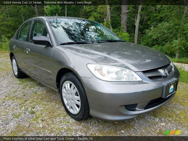 Shoreline Mist Metallic / Ivory Beige 2004 Honda Civic LX Sedan