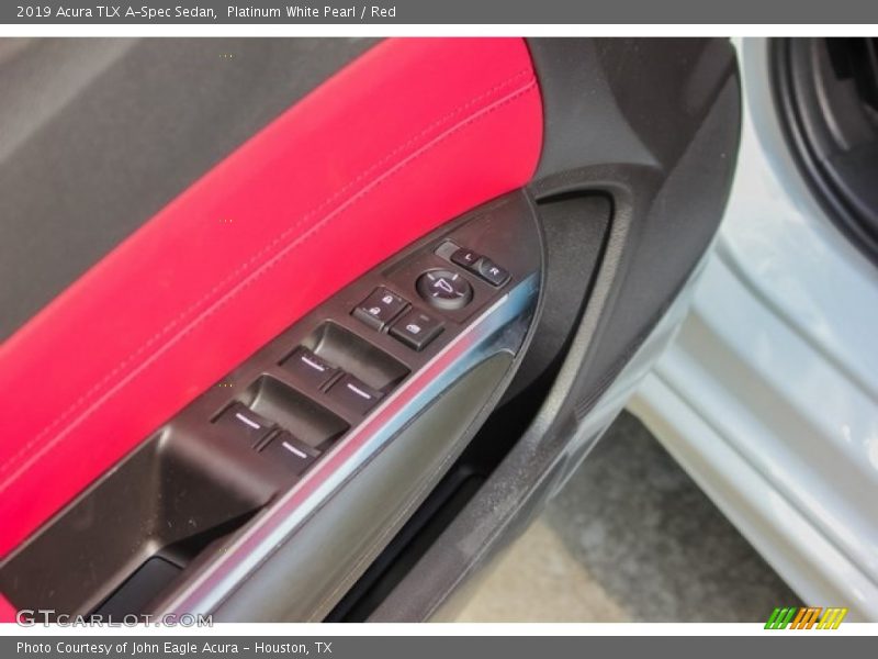 Platinum White Pearl / Red 2019 Acura TLX A-Spec Sedan