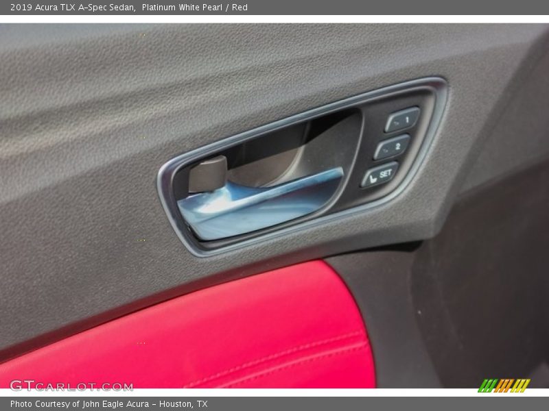 Platinum White Pearl / Red 2019 Acura TLX A-Spec Sedan