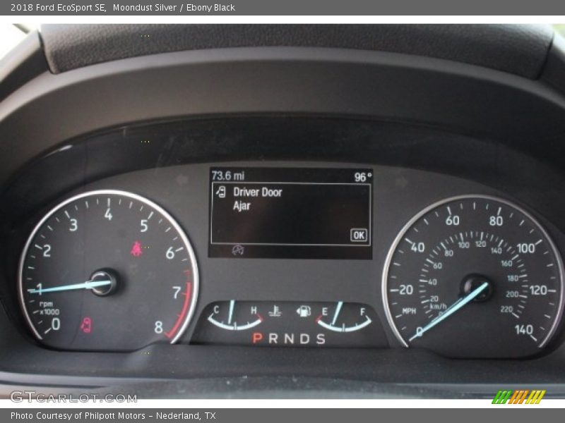 Moondust Silver / Ebony Black 2018 Ford EcoSport SE
