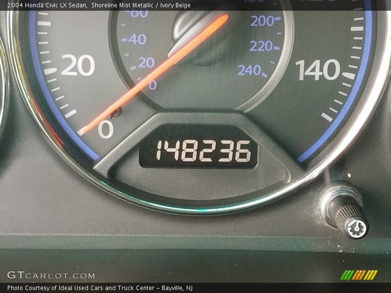Shoreline Mist Metallic / Ivory Beige 2004 Honda Civic LX Sedan
