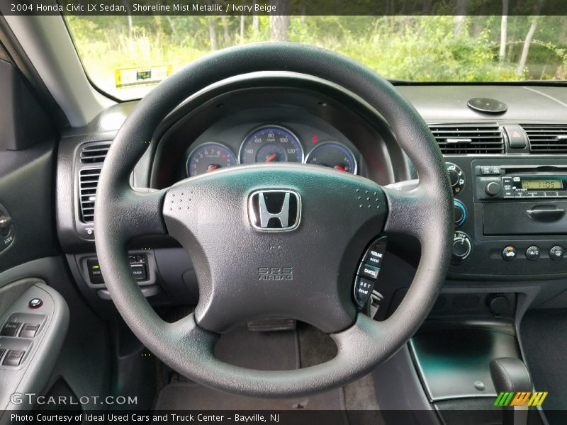 Shoreline Mist Metallic / Ivory Beige 2004 Honda Civic LX Sedan