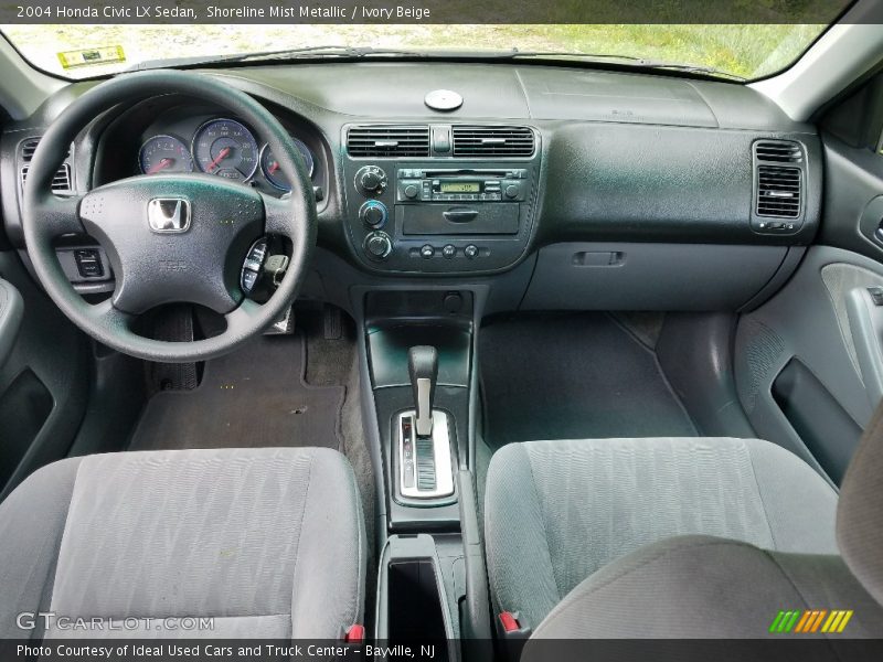 Shoreline Mist Metallic / Ivory Beige 2004 Honda Civic LX Sedan