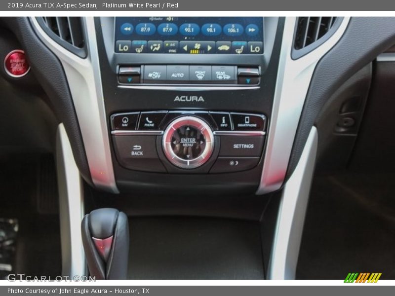 Platinum White Pearl / Red 2019 Acura TLX A-Spec Sedan