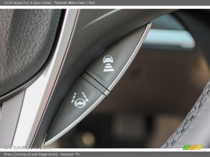 Platinum White Pearl / Red 2019 Acura TLX A-Spec Sedan