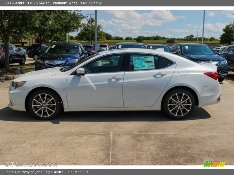 Platinum White Pearl / Ebony 2019 Acura TLX V6 Sedan