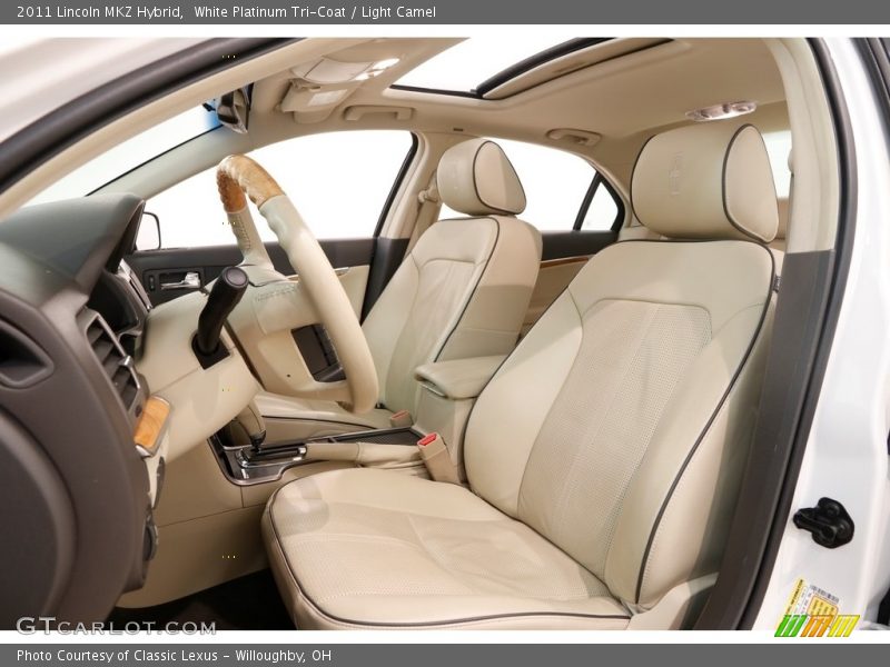 White Platinum Tri-Coat / Light Camel 2011 Lincoln MKZ Hybrid