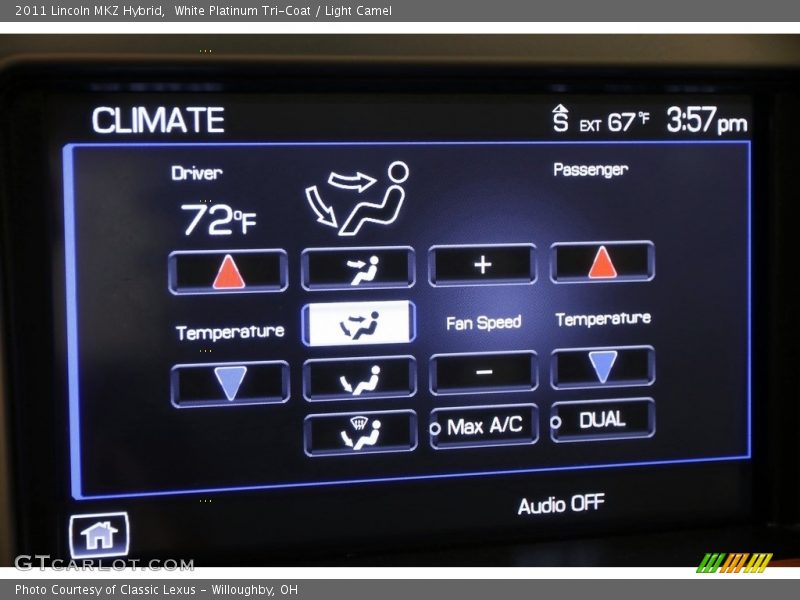 White Platinum Tri-Coat / Light Camel 2011 Lincoln MKZ Hybrid