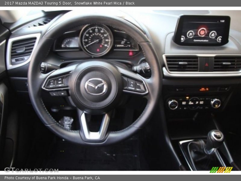 Snowflake White Pearl Mica / Black 2017 Mazda MAZDA3 Touring 5 Door