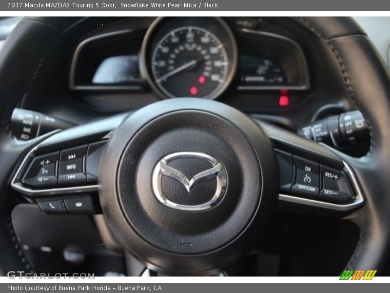 Snowflake White Pearl Mica / Black 2017 Mazda MAZDA3 Touring 5 Door