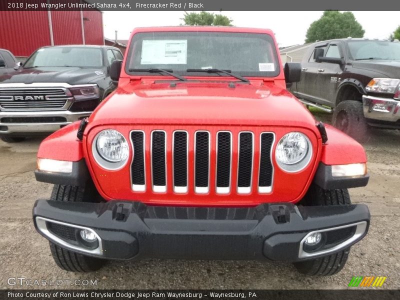 Firecracker Red / Black 2018 Jeep Wrangler Unlimited Sahara 4x4