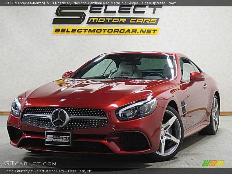 designo Cardinal Red Metallic / Ginger Beige/Espresso Brown 2017 Mercedes-Benz SL 550 Roadster