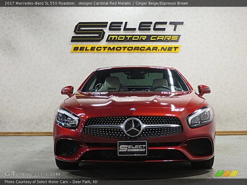 designo Cardinal Red Metallic / Ginger Beige/Espresso Brown 2017 Mercedes-Benz SL 550 Roadster