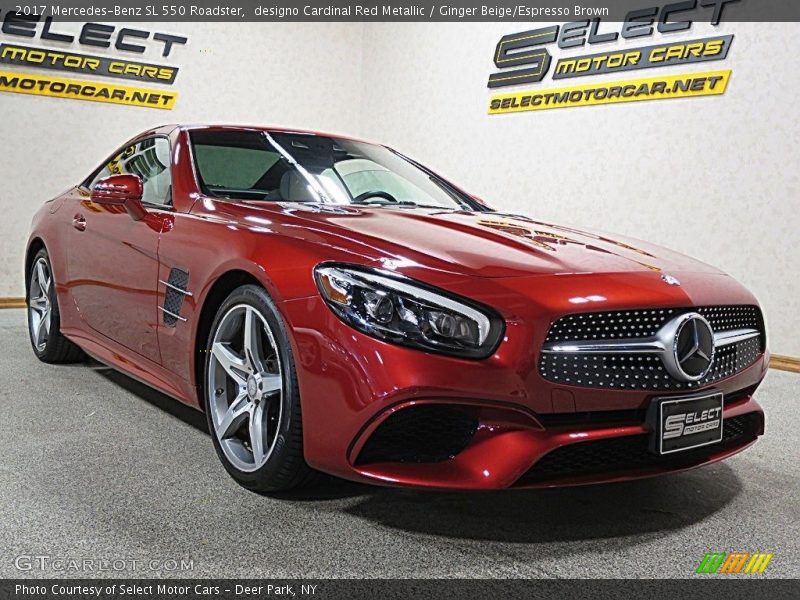 designo Cardinal Red Metallic / Ginger Beige/Espresso Brown 2017 Mercedes-Benz SL 550 Roadster