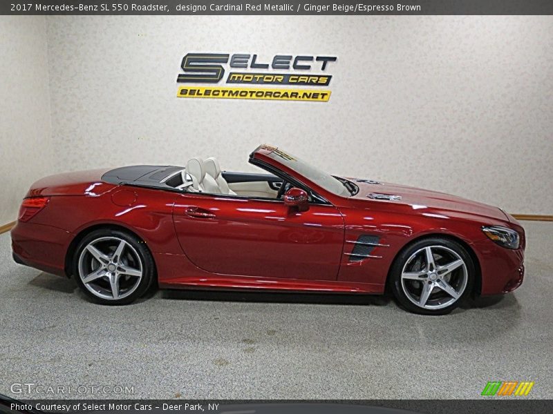 designo Cardinal Red Metallic / Ginger Beige/Espresso Brown 2017 Mercedes-Benz SL 550 Roadster