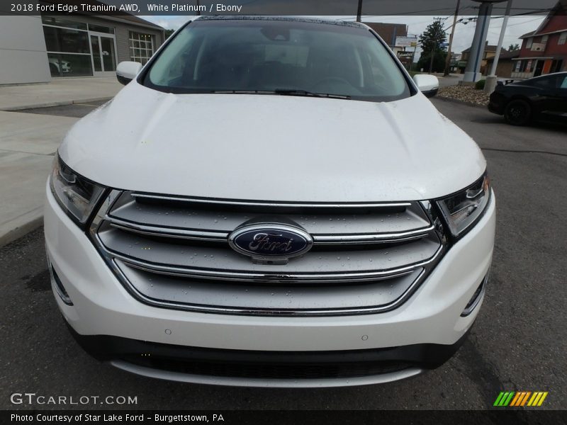White Platinum / Ebony 2018 Ford Edge Titanium AWD