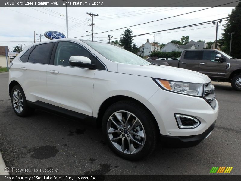 White Platinum / Ebony 2018 Ford Edge Titanium AWD