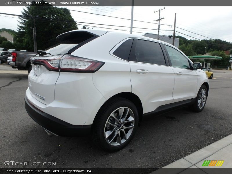 White Platinum / Ebony 2018 Ford Edge Titanium AWD