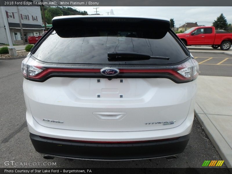 White Platinum / Ebony 2018 Ford Edge Titanium AWD