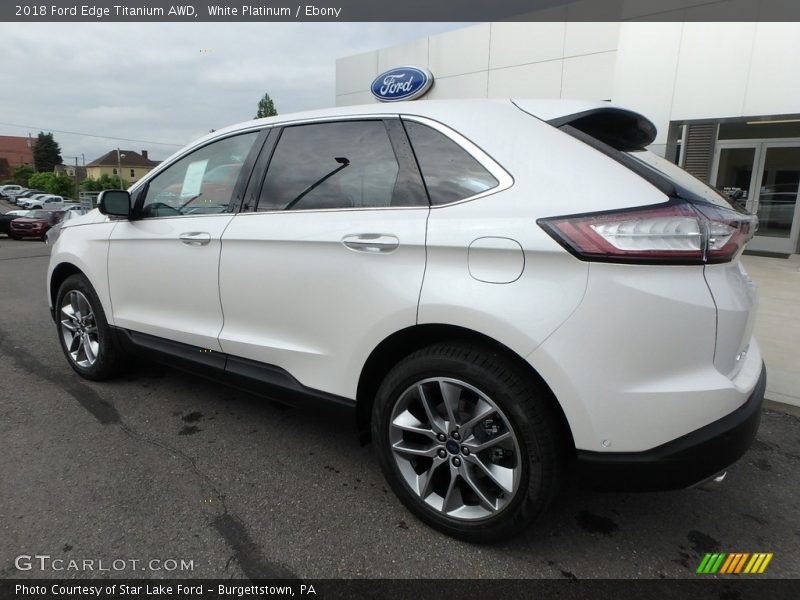 White Platinum / Ebony 2018 Ford Edge Titanium AWD