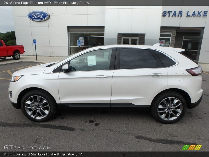 White Platinum / Ebony 2018 Ford Edge Titanium AWD