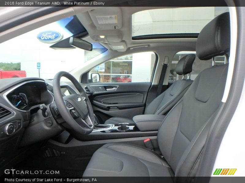 White Platinum / Ebony 2018 Ford Edge Titanium AWD