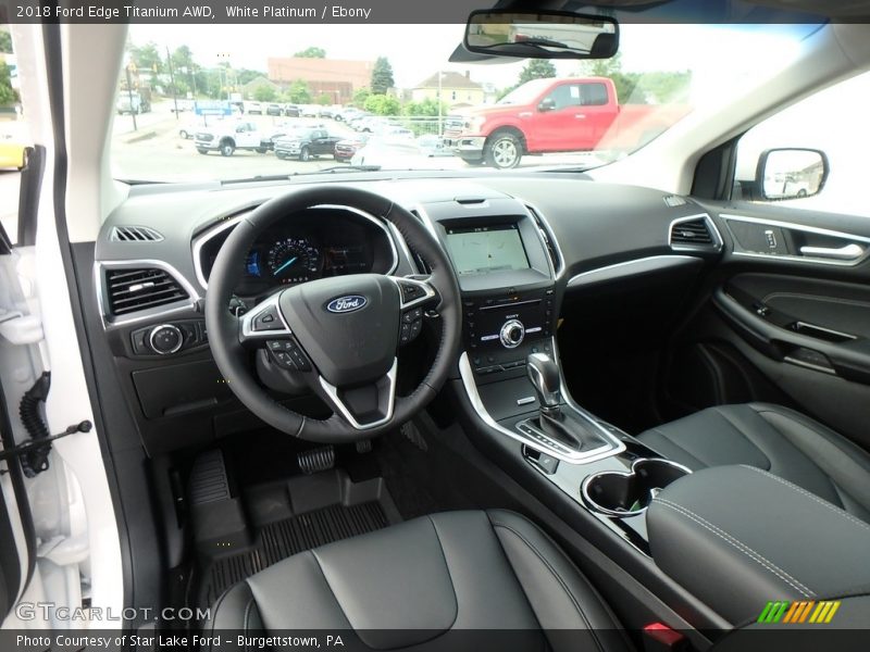 White Platinum / Ebony 2018 Ford Edge Titanium AWD