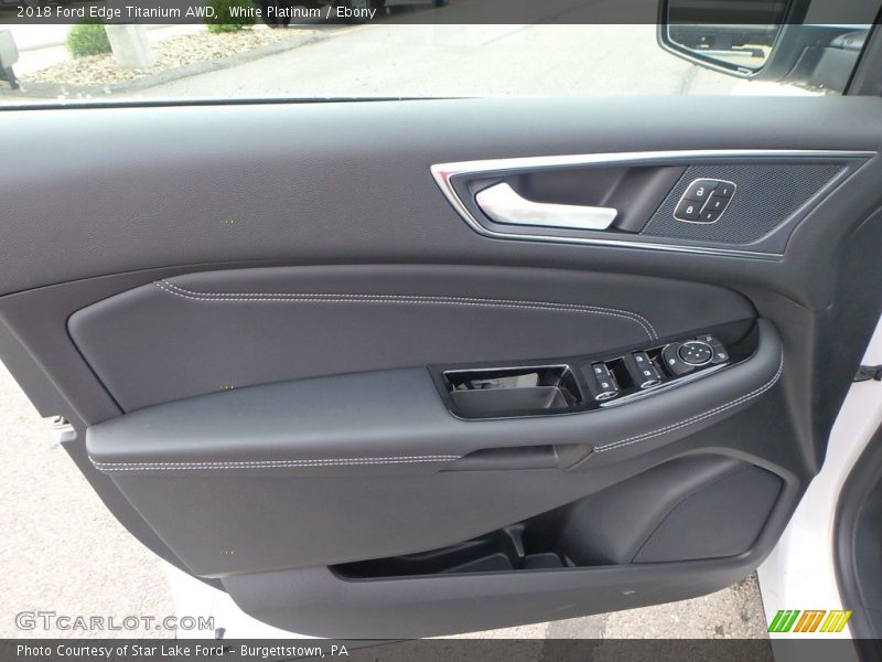 White Platinum / Ebony 2018 Ford Edge Titanium AWD