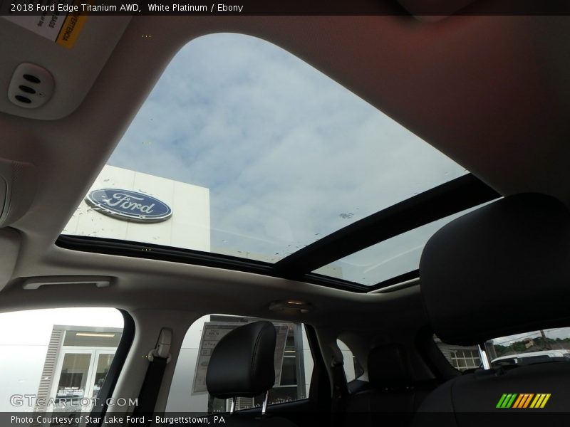 White Platinum / Ebony 2018 Ford Edge Titanium AWD
