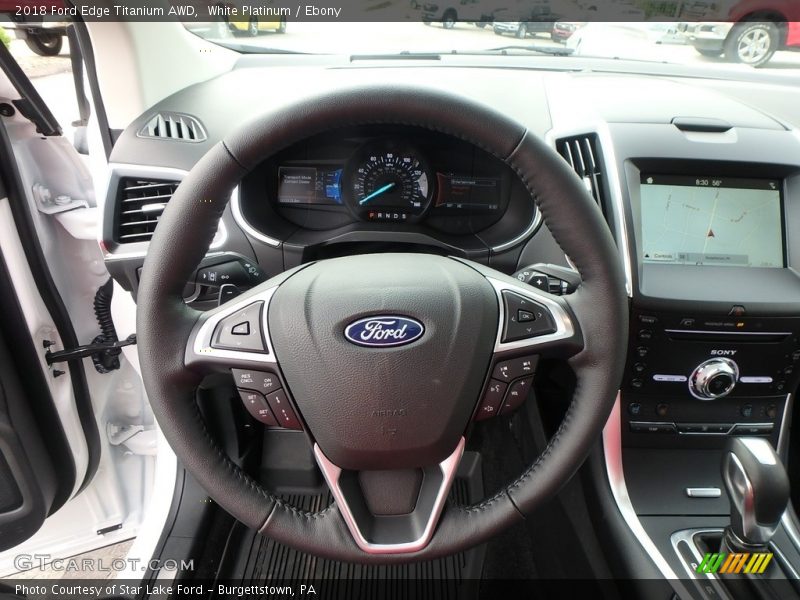 White Platinum / Ebony 2018 Ford Edge Titanium AWD