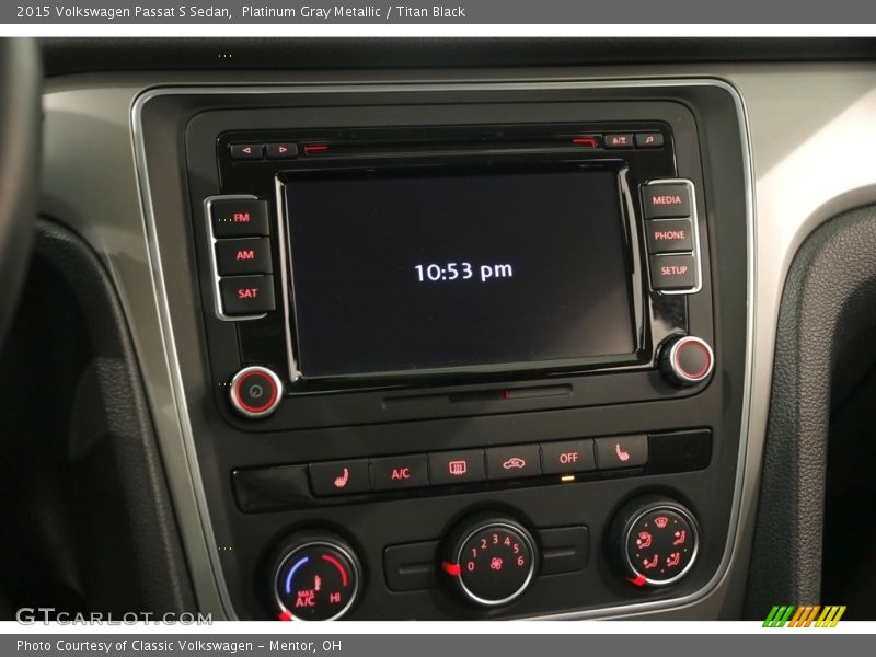 Platinum Gray Metallic / Titan Black 2015 Volkswagen Passat S Sedan