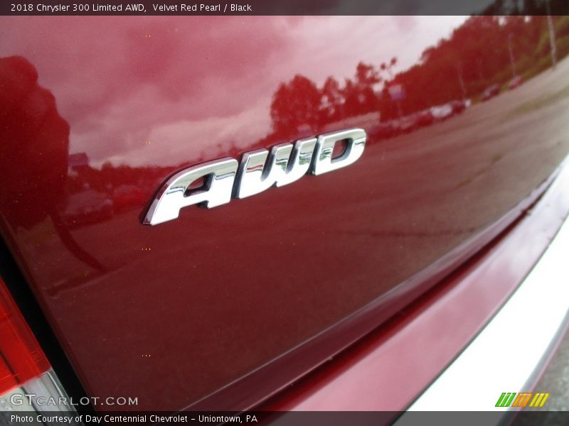 Velvet Red Pearl / Black 2018 Chrysler 300 Limited AWD