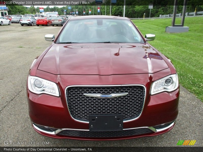 Velvet Red Pearl / Black 2018 Chrysler 300 Limited AWD