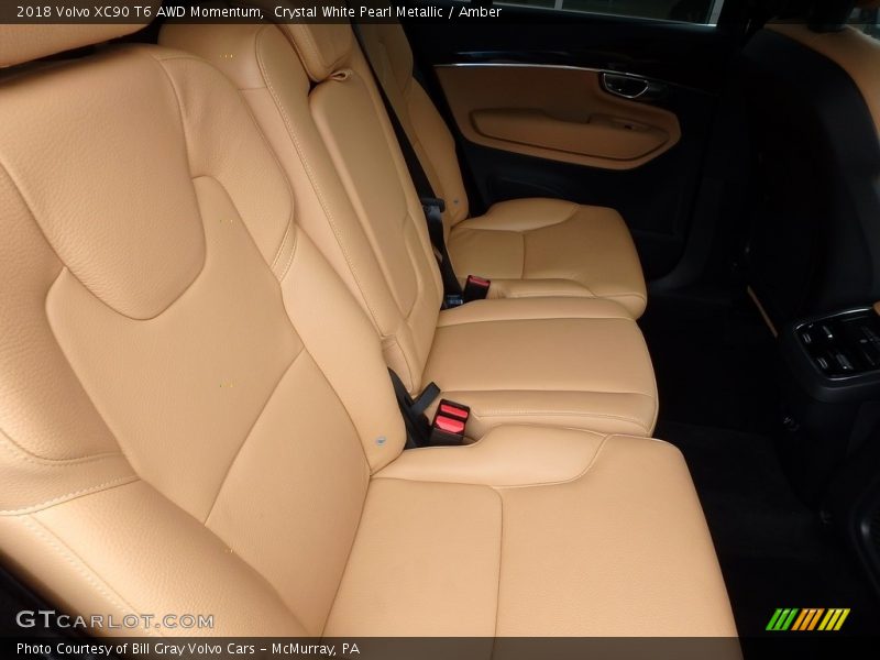 Crystal White Pearl Metallic / Amber 2018 Volvo XC90 T6 AWD Momentum