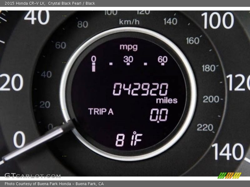 Crystal Black Pearl / Black 2015 Honda CR-V LX