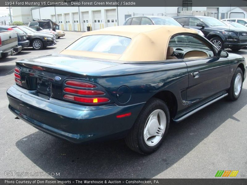 Deep Forest Green Metallic / Saddle 1994 Ford Mustang V6 Convertible