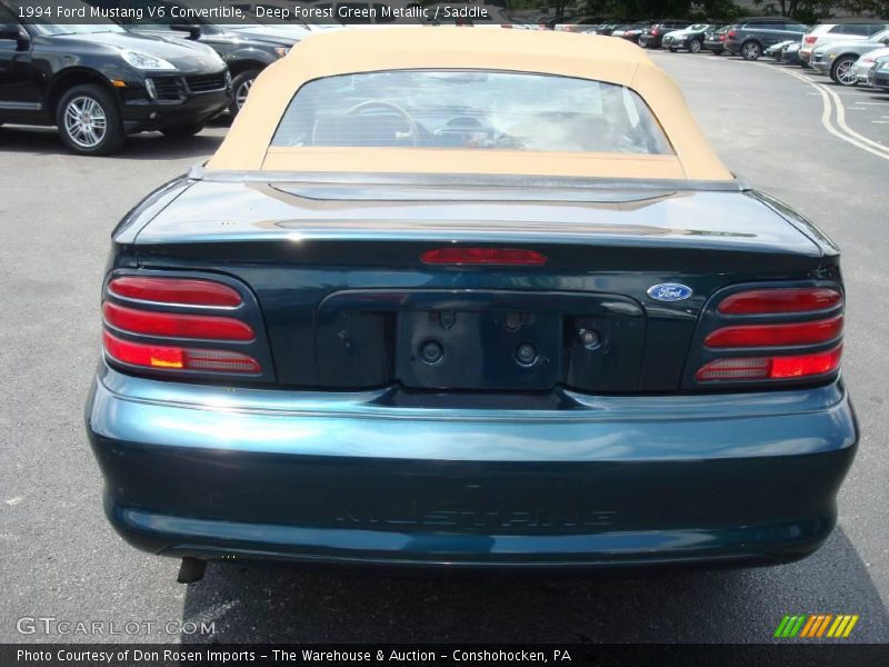 Deep Forest Green Metallic / Saddle 1994 Ford Mustang V6 Convertible