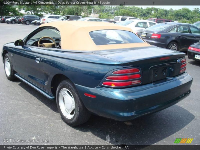 Deep Forest Green Metallic / Saddle 1994 Ford Mustang V6 Convertible