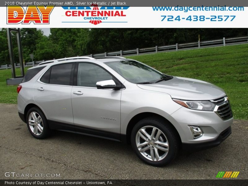 Silver Ice Metallic / Jet Black 2018 Chevrolet Equinox Premier AWD