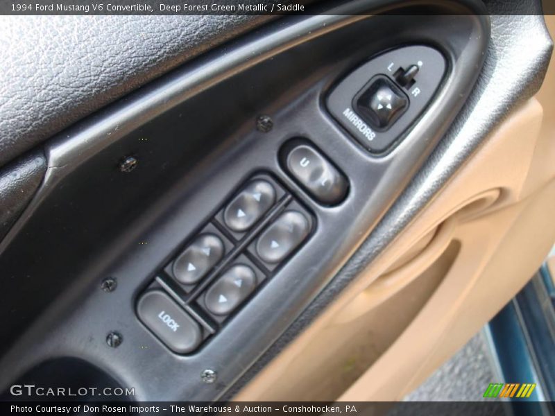 Deep Forest Green Metallic / Saddle 1994 Ford Mustang V6 Convertible