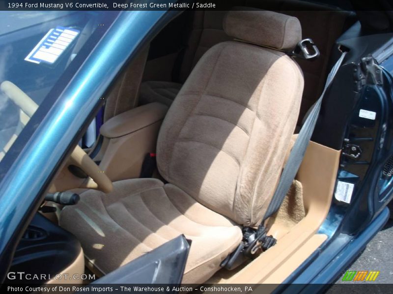 Deep Forest Green Metallic / Saddle 1994 Ford Mustang V6 Convertible