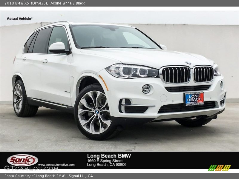 Alpine White / Black 2018 BMW X5 sDrive35i