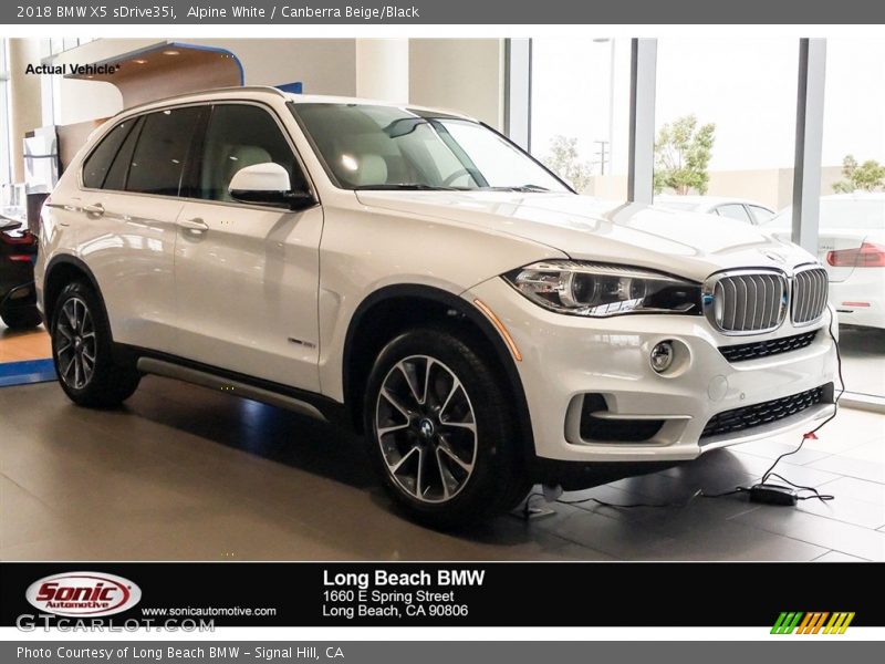 Alpine White / Canberra Beige/Black 2018 BMW X5 sDrive35i