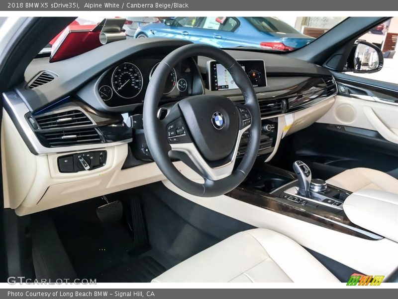 Alpine White / Canberra Beige/Black 2018 BMW X5 sDrive35i