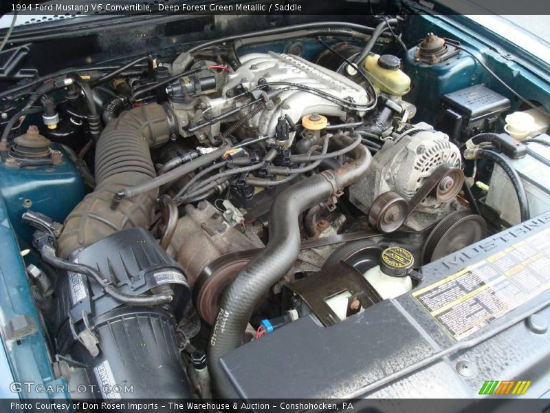 Deep Forest Green Metallic / Saddle 1994 Ford Mustang V6 Convertible
